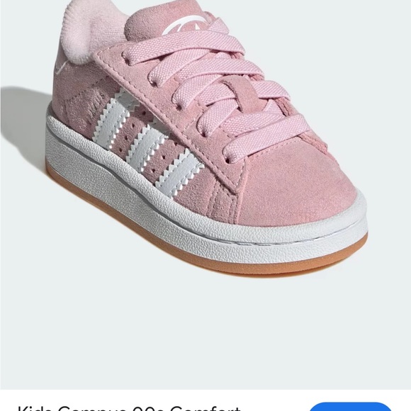adidas Other - Adidas Kids Light Pink Sneakers with White Stripes